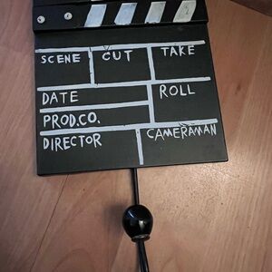 Filmmaker Clapboard hook decor